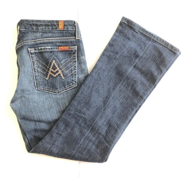 7 For All Mankind Denim - 7 for all mankind A Pocket Low Rise Boot Cut 27